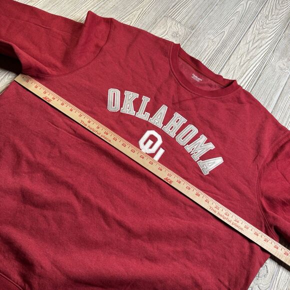 Oklahoma Sooners Crewneck Sweatshirt Men’s XXL Crimson Logo Spellout Captivating - Picture 7 of 9